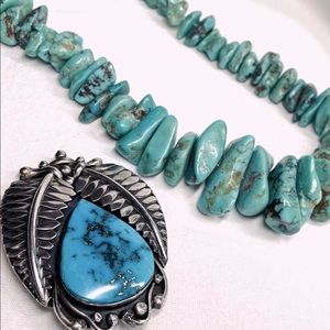 Men’s Navajo Silver and Turquoise Bolo Tie